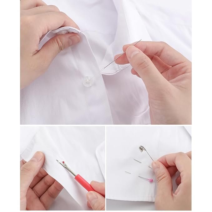 Portable Sewing Kit, Fapiwen Home Sewing Kit, DIY Sewing Supplies for Adults and Kids, Sewing Supplies and Accessories Contains 12 Spools of Thread of 100m, Sewing Needles and Tape Measure Etc - Image 4