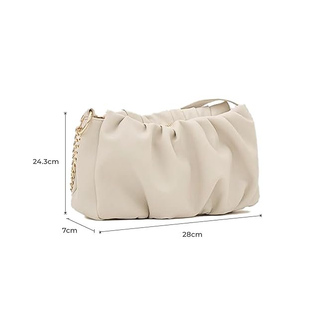 Miraggio Irene Soft Gathered Women's Shoulder Handbag | Small Hand Bags For Women | Stylish Shoulder Purse For Ladies - Image 4