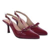 Shoetopia Women's Slingback Pumps – Pointed Toe Elegant Stylish Classic High Heels with Bow Knot and Adjustable Strap