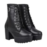 Shoetopia Women's Block Heel Boots