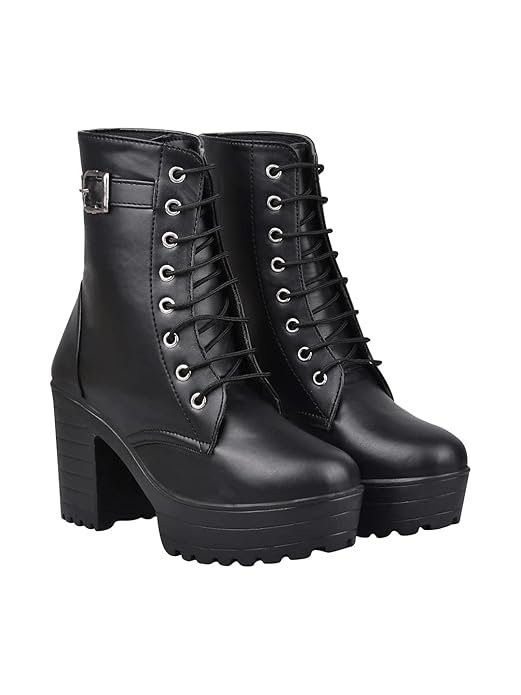 Shoetopia Women's Block Heel Boots