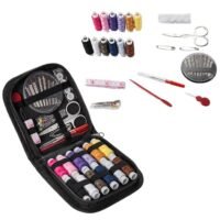 Portable Sewing Kit, Fapiwen Home Sewing Kit, DIY Sewing Supplies for Adults and Kids, Sewing Supplies and Accessories Contains 12 Spools of Thread of 100m, Sewing Needles and Tape Measure Etc
