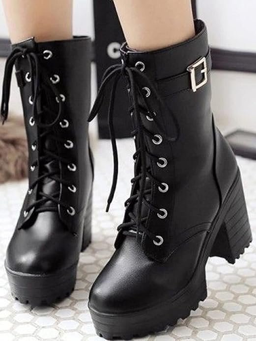 Shoetopia Women's Block Heel Boots - Image 3