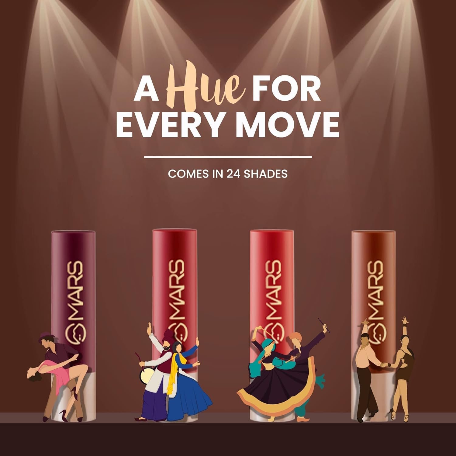 MARS Creamy Matte Long Lasting Lipstick for Women | Creamy Lipstick | Single Swipe Application | Smooth & Light Weight (3.2 gm) (02-Zesty Zumba) - Image 4