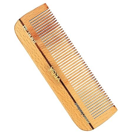 Vega Wooden Dressing Hair Comb for Women & Men, Fine Tooth Anti-Static Comb for Frizzy Hair, Detangling & Smooth Styling, Natural Wood Comb for Thin Hair, (India's No.1* Hair Comb Brand, HMWC-03)