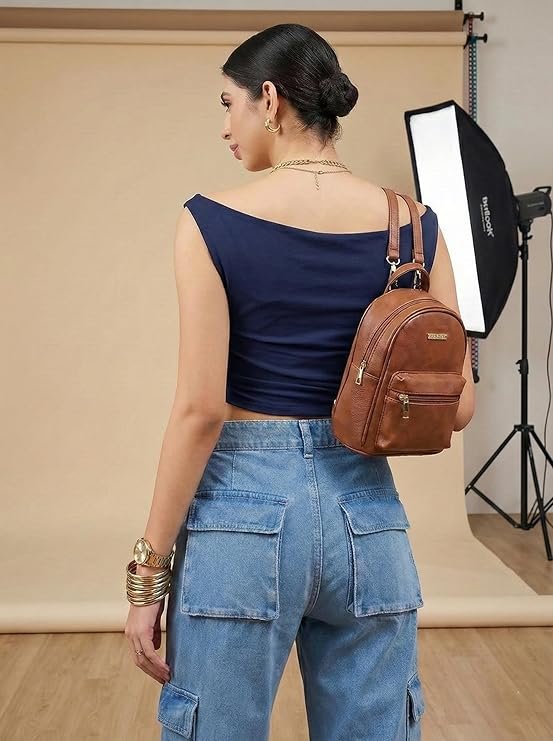Istyle Can Women’s Solid Stretchable Draped Crop Top | Asymmetric Hem | Cowl Neck | Sleeveless Off-Shoulder/One-Shoulder Top | Stylish Party & Casual Wear - Image 8