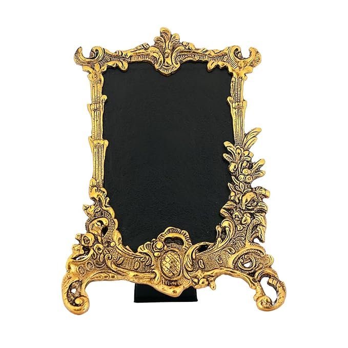 LABHCART Vintage Baroque Style Tabletop Rectangular Photo Frame, Gold Decorative Table Frame, 21 x 16 cm - Image 6
